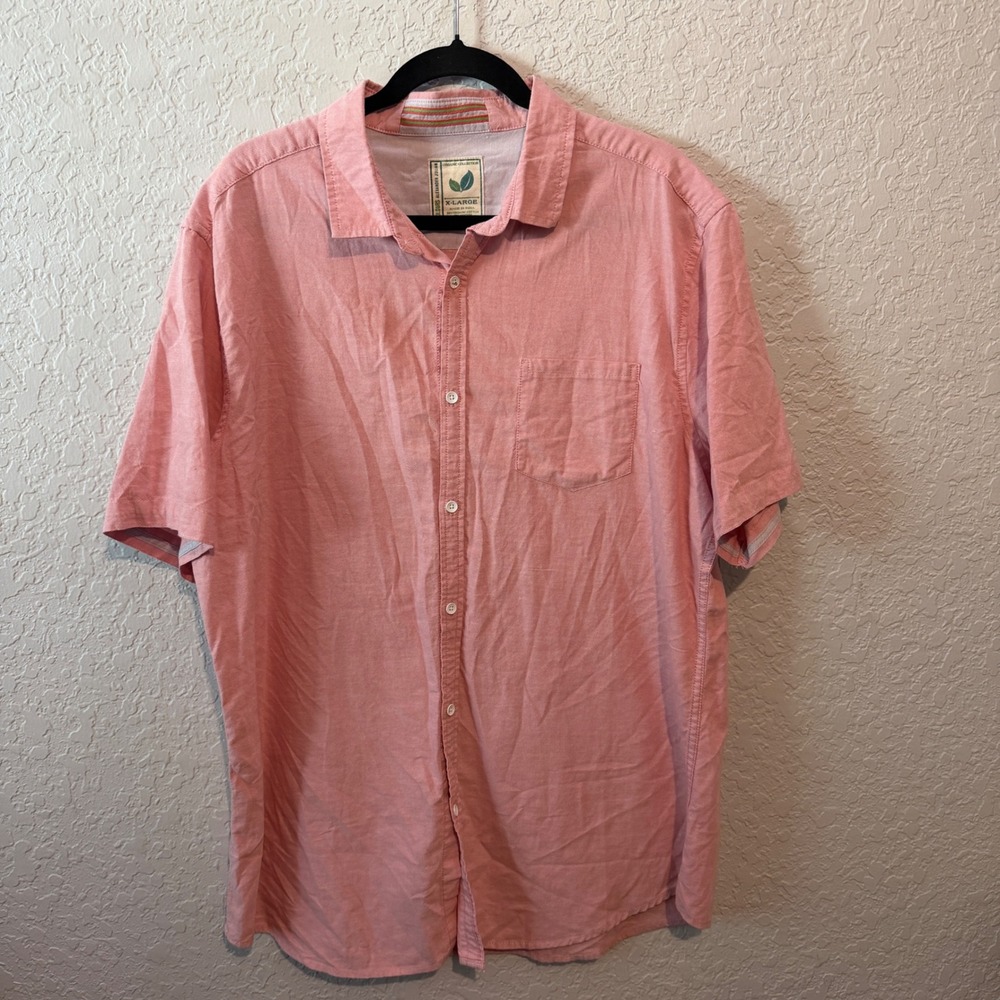 Colours by Alexander Julian Organic Cotton Button Down XL Salmon Pink Coastal